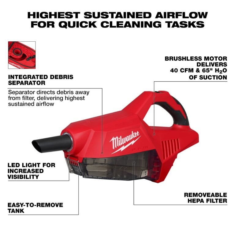 Milwaukee 0892-20 M18 Brushless Handheld Vacuum, Tool Only