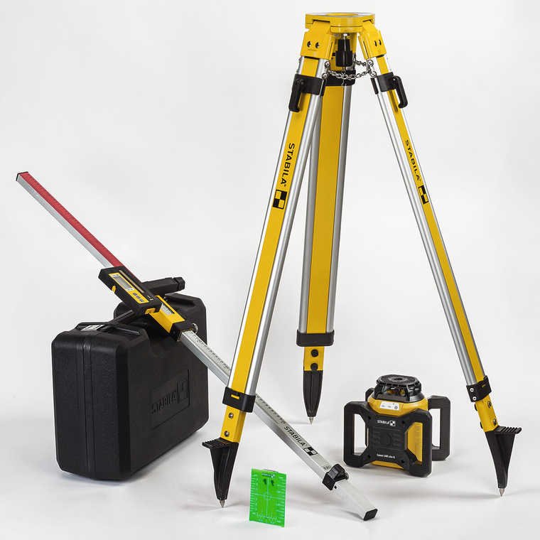 Stabila 04500TR LAR 160 G Rotation Laser Set With Tripod and Grade Rod
