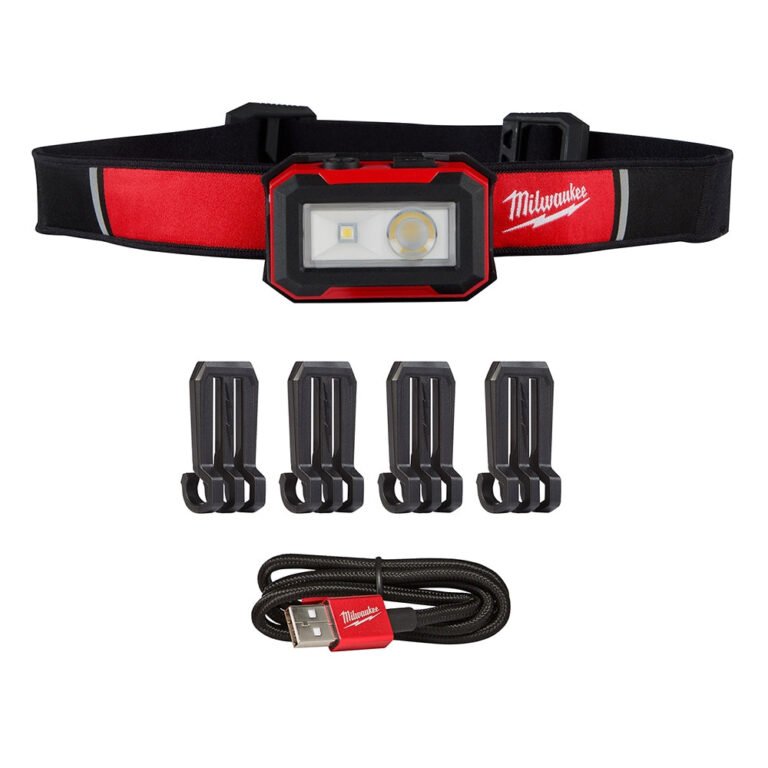 Milwaukee 2012R Rechargeable 450-Lumens Magnetic Headlamp with Task Light