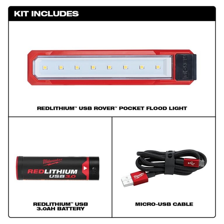 Milwaukee 2112-21 USB Rechargeable ROVER 445-Lumen Pocket Flood Light