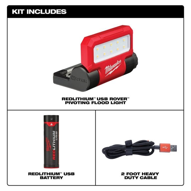 Milwaukee 2114-21 USB Rechargeable ROVER 550-Lumen Pivoting Flashlight