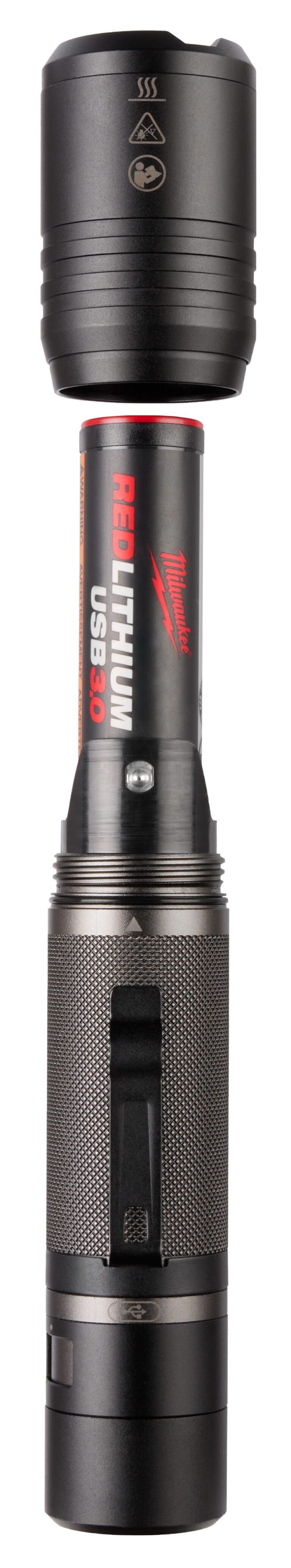 Milwaukee 2162-21 REDLITHIUM USB 2,000L Slide Focus Flashlight