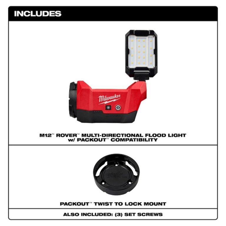 Milwaukee 2350-20 M12 ROVER 1200-Lumen Multi-Directional Flood Light w/ PACKOUT Compatibility