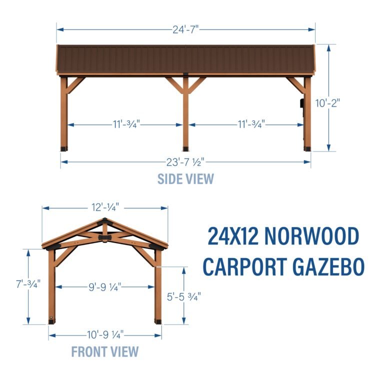 24×12 Norwood Carport/Gazebo