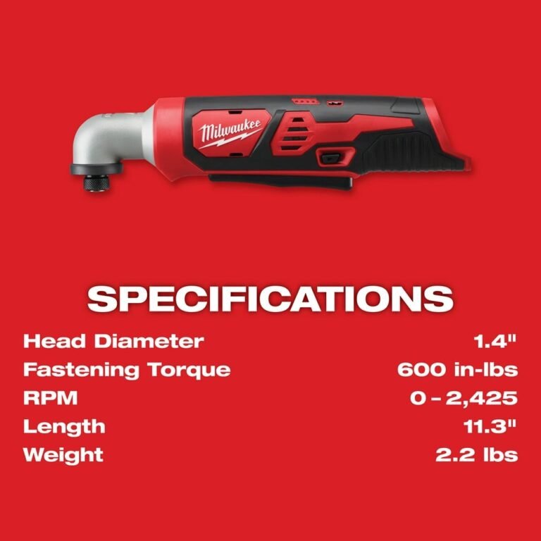 Milwaukee 2467-20 M12 1/4″ Hex Right Angle Impact Driver, Tool Only