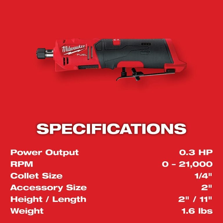 Milwaukee 2486-20 M12 FUEL Brushless Straight Die Grinder, Tool Only