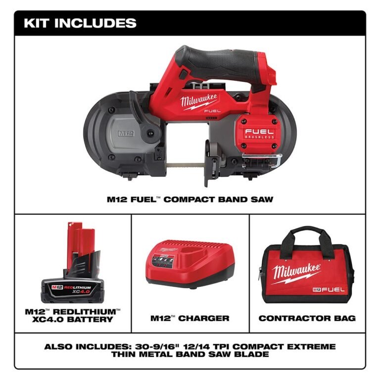 Milwaukee 2529-21XC M12 FUEL Compact Band Saw 4.0Ah Kit