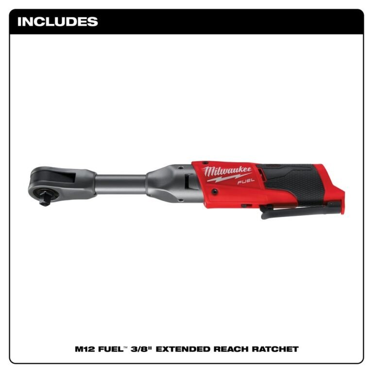 Milwaukee 2560-20 M12 FUEL 3/8″ Extended Reach Ratchet, Tool Only