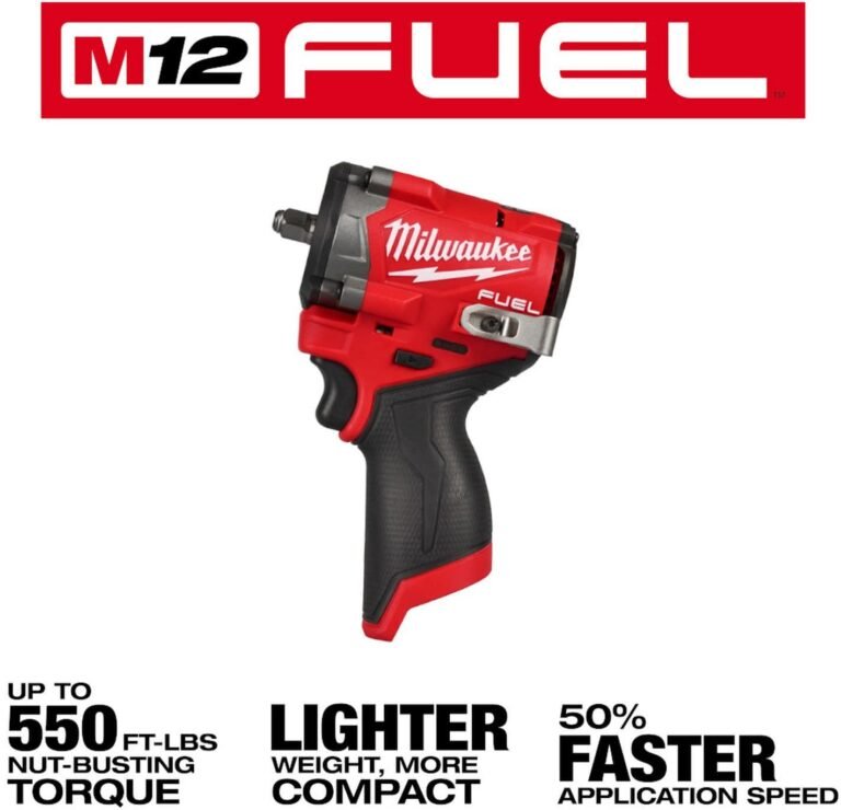 Milwaukee 2562-20 M12 FUEL Stubby 3/8 in. Impact Wrench, Tool Only
