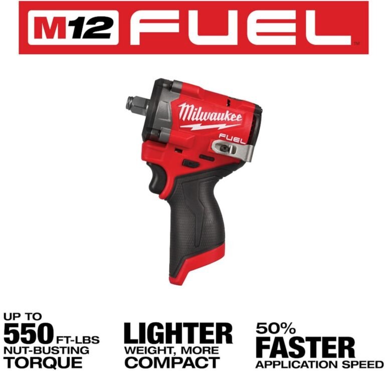 Milwaukee 2563-20 M12 FUEL Stubby 1/2 in. Impact Wrench, Tool Only
