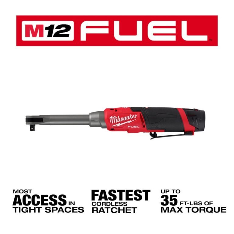 Milwaukee 2569-20 M12 FUEL 3/8″ Extended Reach High Speed Ratchet, Tool Only