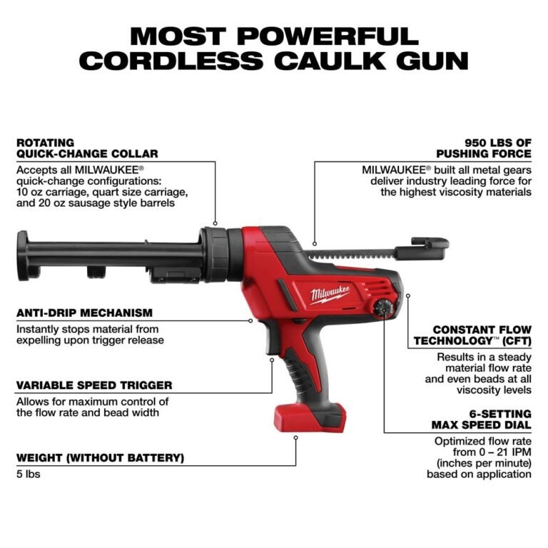 Milwaukee 2641-20 M18 Cordless 10oz. Caulk and Adhesive Gun