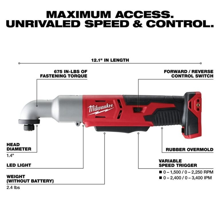 Milwaukee 2667-20 M18 Cordless 2-Speed 1/4″ Right Angle Impact Driver