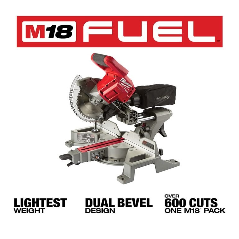 Milwaukee 2733-20 M18 Fuel 7-1/4 Dual Bevel Sliding Compound Miter Saw, Tool Only