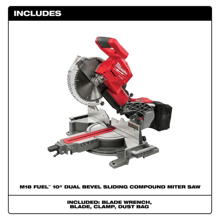 Milwaukee 2734-20 M18 10″ Dual Bevel Sliding Compound Miter Saw