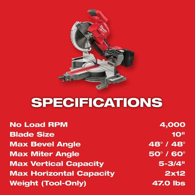 Milwaukee 2734-20 M18 10″ Dual Bevel Sliding Compound Miter Saw