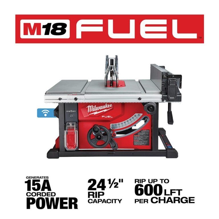 Milwaukee 2736-20 M18 FUEL 8-1/4″ Table Saw with One-Key, Tool Only