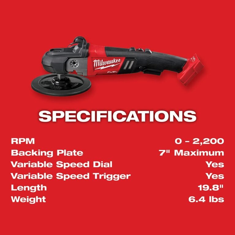 Milwaukee 2738-20 M18 7″ Variable Speed Polisher (Tool Only)