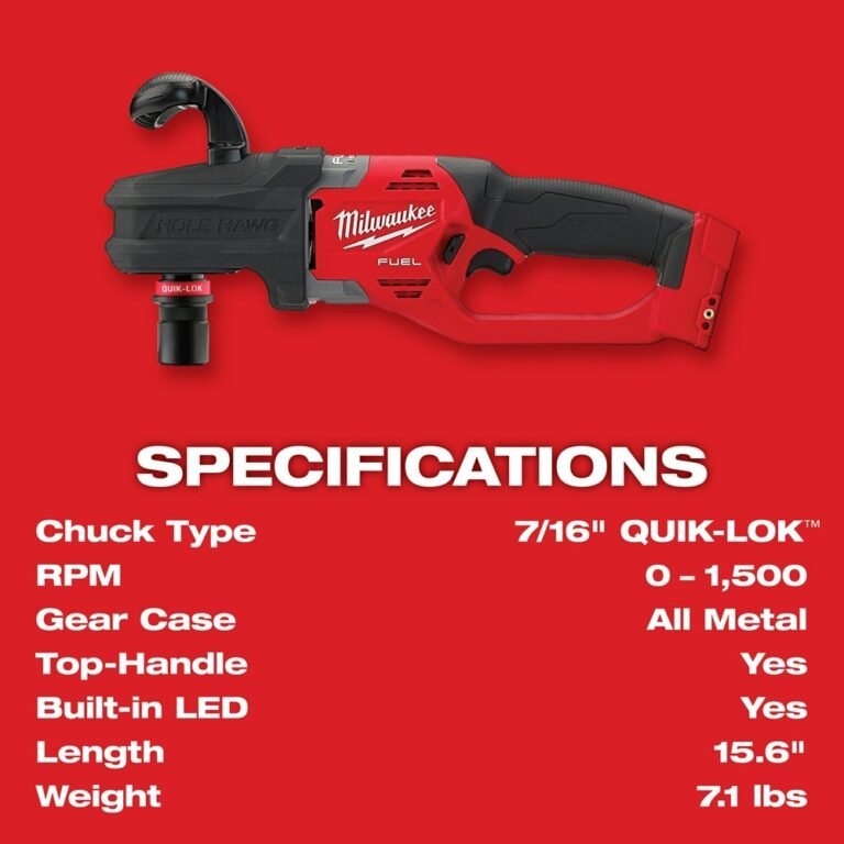 Milwaukee 2808-20 M18 FUEL Hole Hawg Right Angle Drill w/Quik-Lok, Tool Only