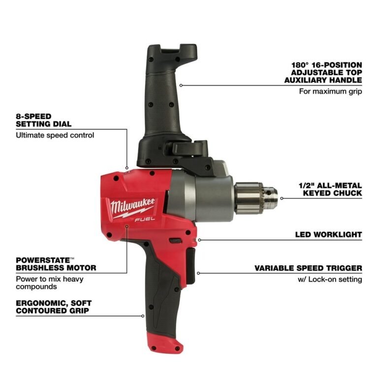 Milwaukee 2810-20 M18 Fuel Mud Mixer With 180° Handle (Tool Only)
