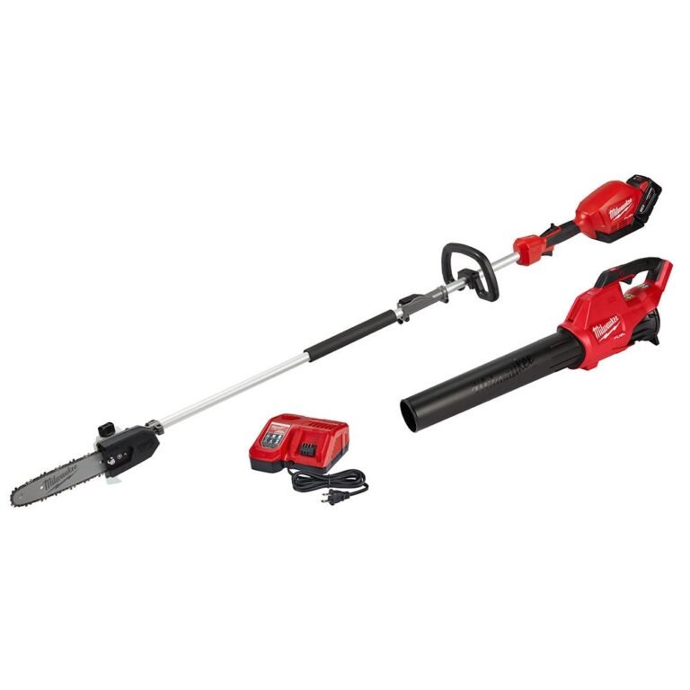 Milwaukee 2825-21PSB M18 FUEL 10″ Pole Saw with M18 Blower 8.0Ah Kit