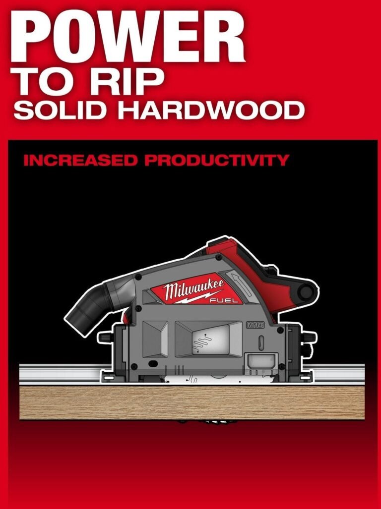Milwaukee 2831-21 M18 FUEL 6-1/2″ Plunge Track Saw 6.0Ah Kit
