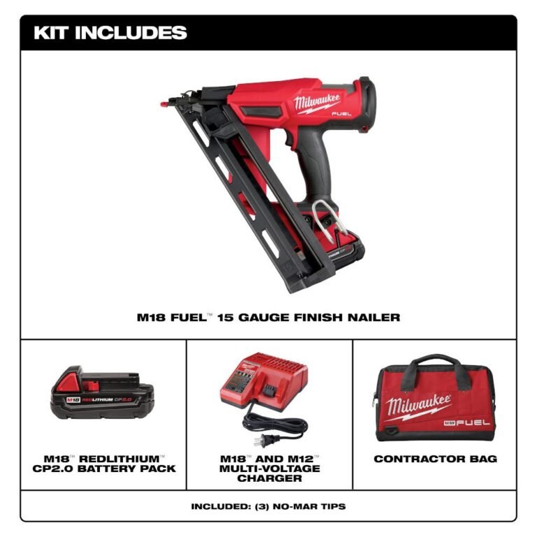 Milwaukee 2839-21CT M18 FUEL 15-Gauge Finish Nailer 2.0Ah Kit