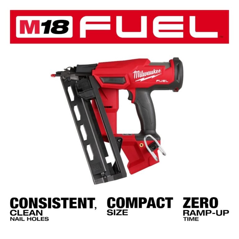 Milwaukee 2841-20 M18 FUEL 16-Gauge Angled Finish Nailer, Tool Only