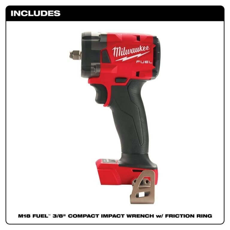 Milwaukee 2854-20 M18 FUEL 3/8-Inch Compact Impact Wrench with Friction Ring, Tool Only