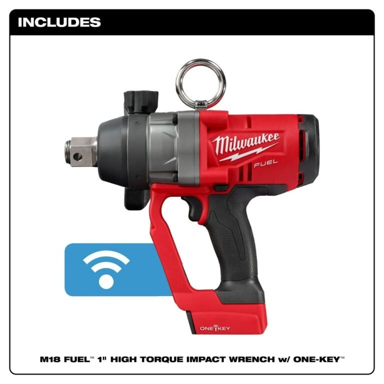 Milwaukee 2867-20 M18 FUEL Cordless Brushless 1″ High Torque Impact Wrench w/ ONE-KEY, Tool Only