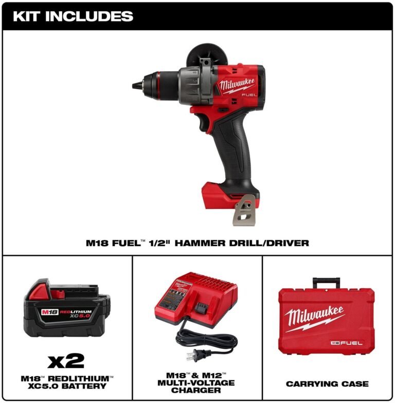 Milwaukee 2904-22 M18 FUEL 1/2-in. Hammer Drill/Driver Kit