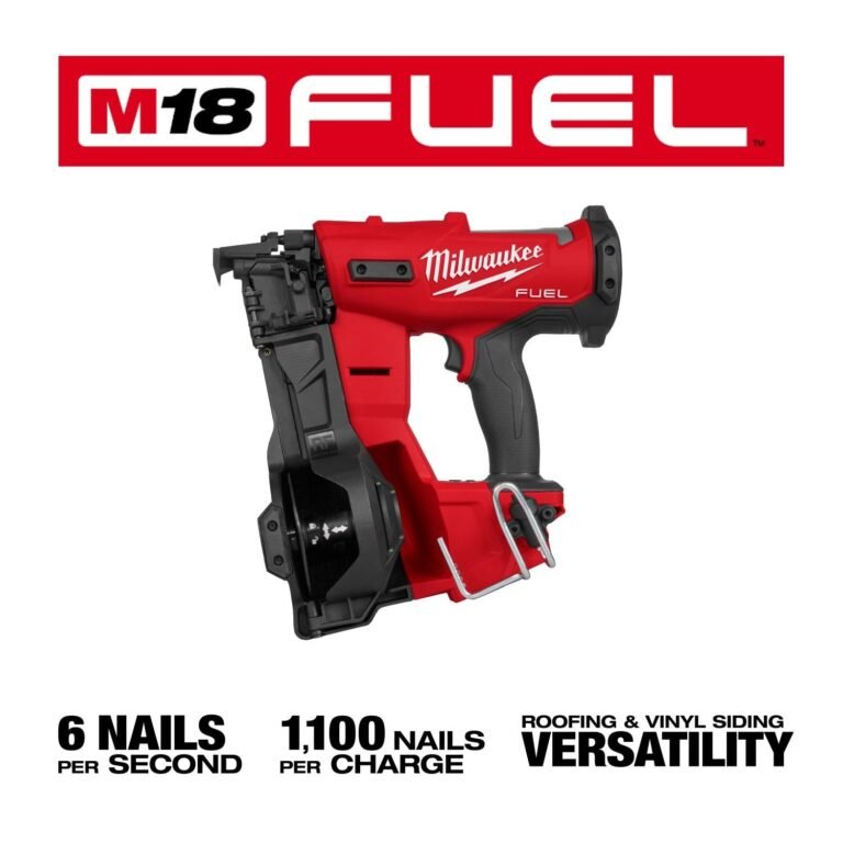 Milwaukee 2909-20 M18 FUEL Coil Roofing Nailer, Tool Only