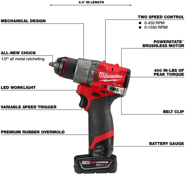 Milwaukee 3497-22 M12 FUEL 1/2-in. Drill Driver and 1/4-in. Hex Impact Driver Combo Kit