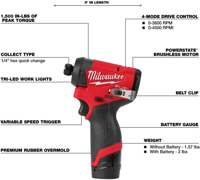 Milwaukee 3497-22 M12 FUEL 1/2-in. Drill Driver and 1/4-in. Hex Impact Driver Combo Kit