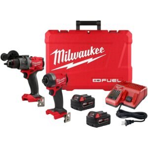 Milwaukee 3697-22 M18 FUEL 1/2-in. Hammer Drill and 1/4-in. Hex Impact Driver Combo Kit