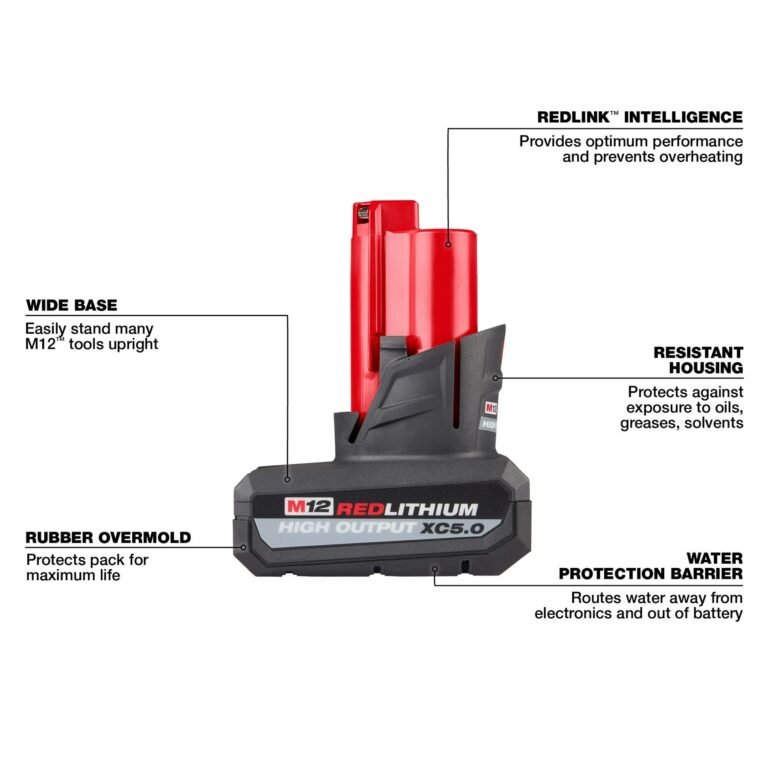Milwaukee 48-11-2450 M12 REDLITHIUM HIGH OUTPUT XC 5.0Ah Battery Pack (PROMO)
