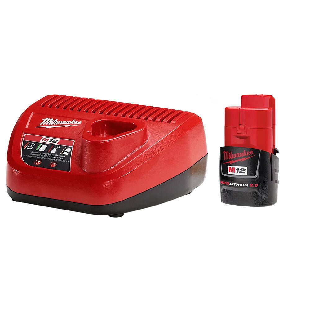 Milwaukee 48-59-2420 M12 Charger and 2.0Ah Battery Starter Kit