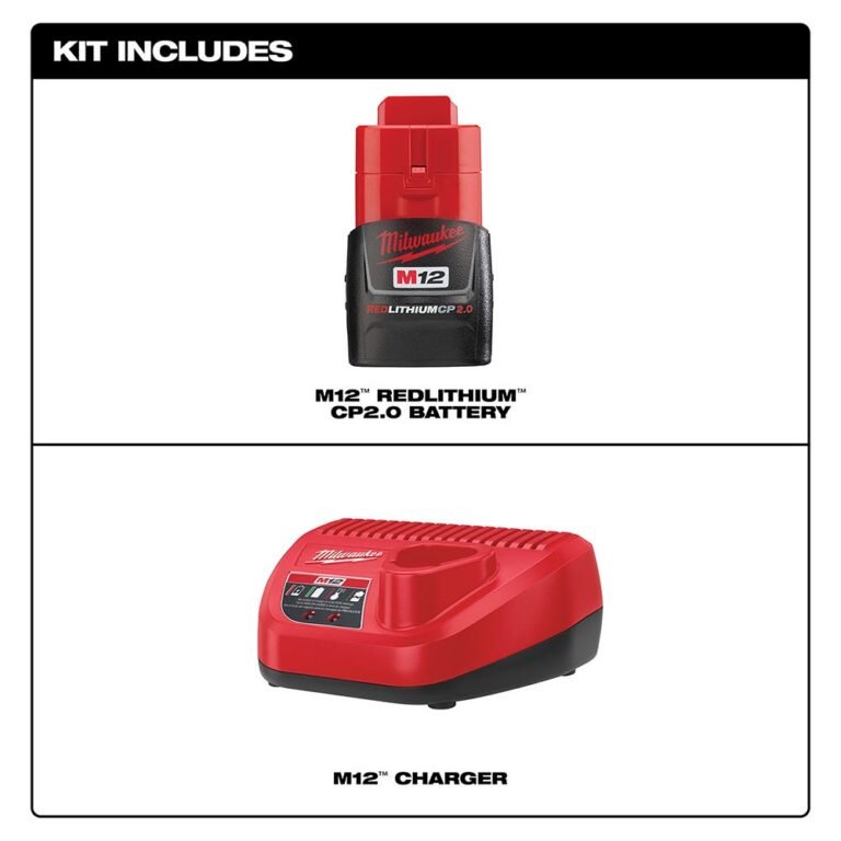Milwaukee 48-59-2420 M12 Charger and 2.0Ah Battery Starter Kit