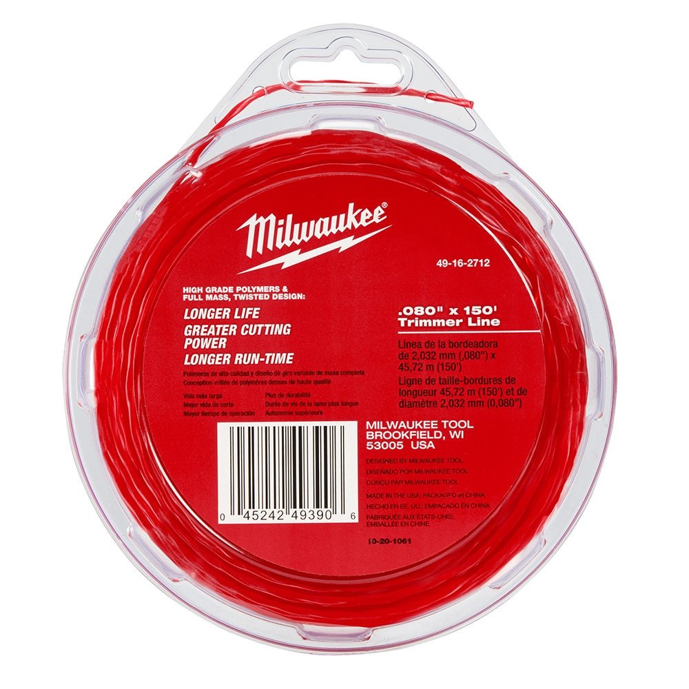 Milwaukee 49-16-2712 .080″ X 150′ Trimmer Line