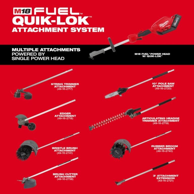 Milwaukee 49-16-2720 M18 FUEL QUIK-LOK 10″ Pole Saw Attachment