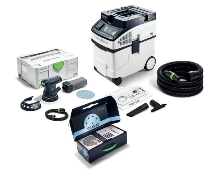Festool 578984 Limited Edition ETS 125 REQ Sander + CT 25 HEPA Dust Extractor w/ 60-Piece Granat Abrasives Value Kit