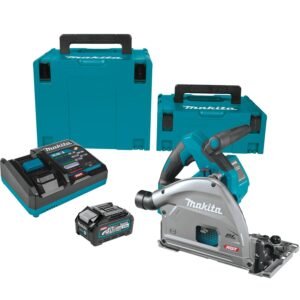 Makita GPS01M1J 40V max XGT Brushless 6-1/2" AWS Plunge Track Saw 4.0Ah Kit