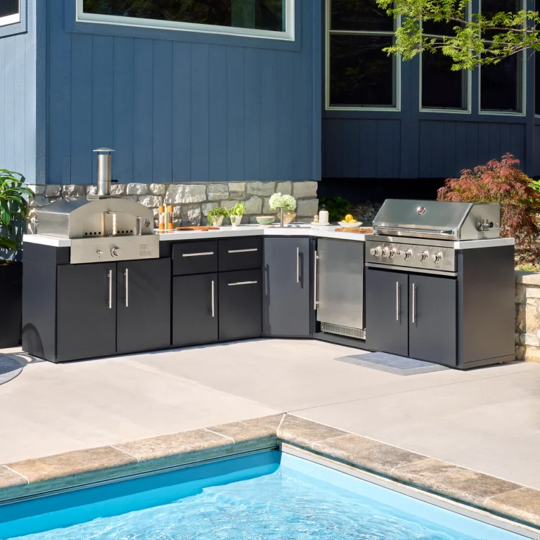 Emory Corner Outdoor Kitchen Island – Combo
