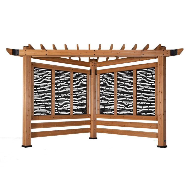 Verona Corner Pergola-Bamboo Panels