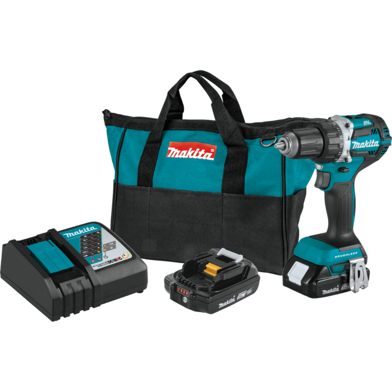 Makita XFD12R 18V LXT Lithium-Ion Compact Brushless Cordless 1/2″ Driver-Drill Kit (2.0Ah)