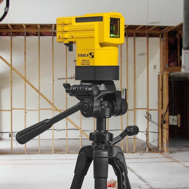 Stabila 03265GP LAX 50 Green Cross-Line Laser Level Set with Pole