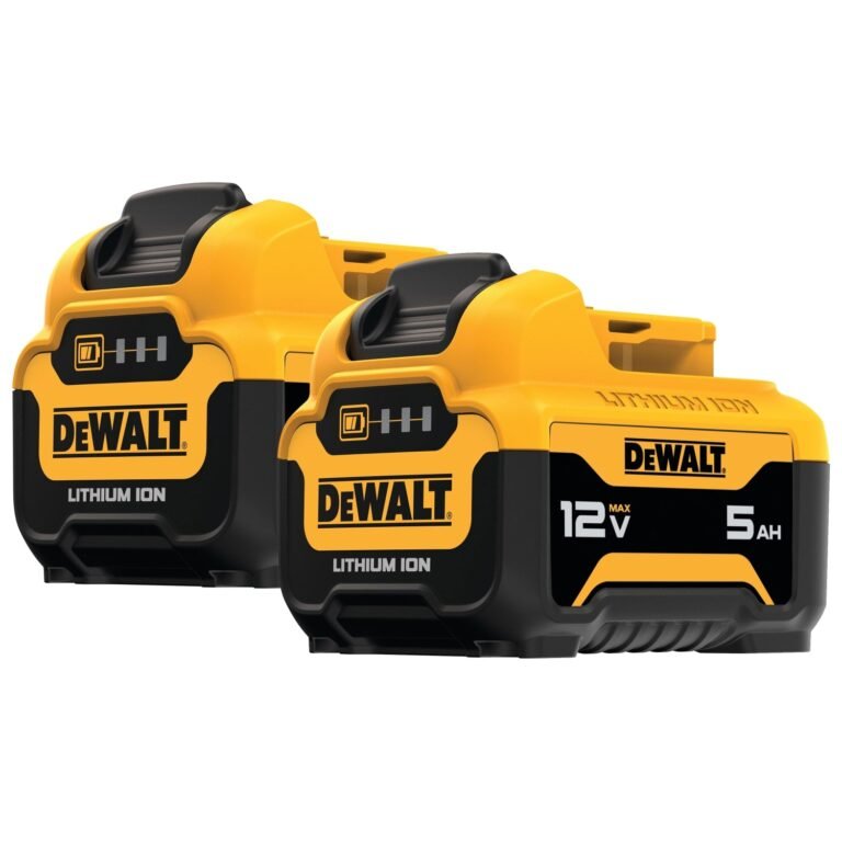 DeWALT DCB126 12V MAX XR 5.0Ah Lithium Ion Battery, 2-Pack