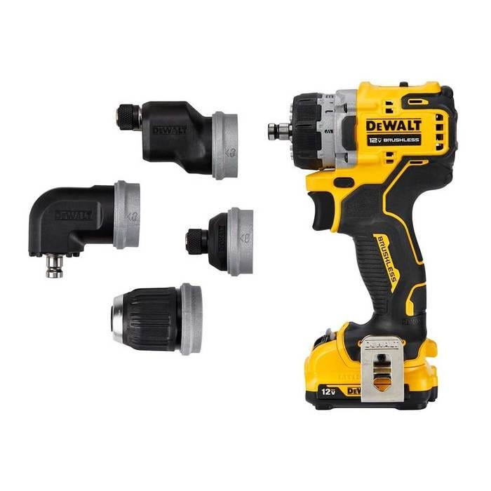 DeWALT DCD703F1 XTREME 12V MAX Brushless 5-in-1 Interchangeable Chuck Drill/Driver 2.0Ah Kit