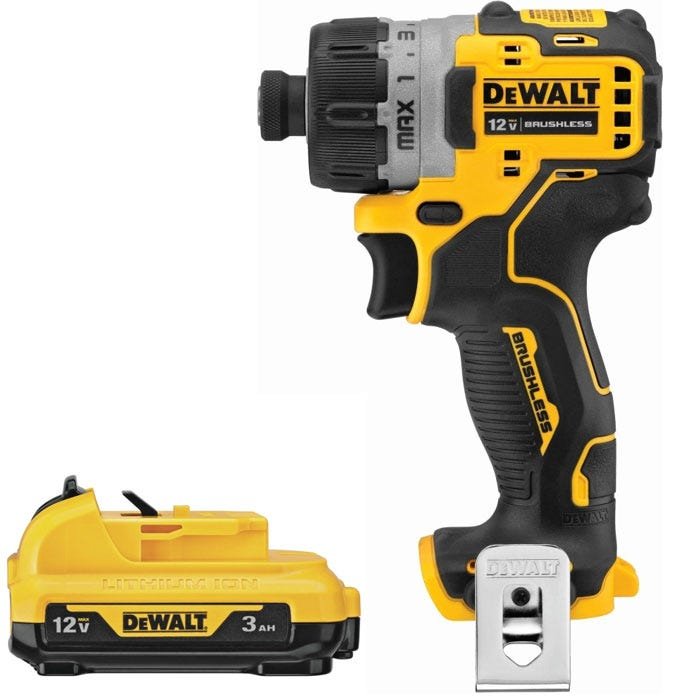 DEWALT DCF601B XTREME 12V MAX Brushless 1/4-in. Screwdriver, Tool Only