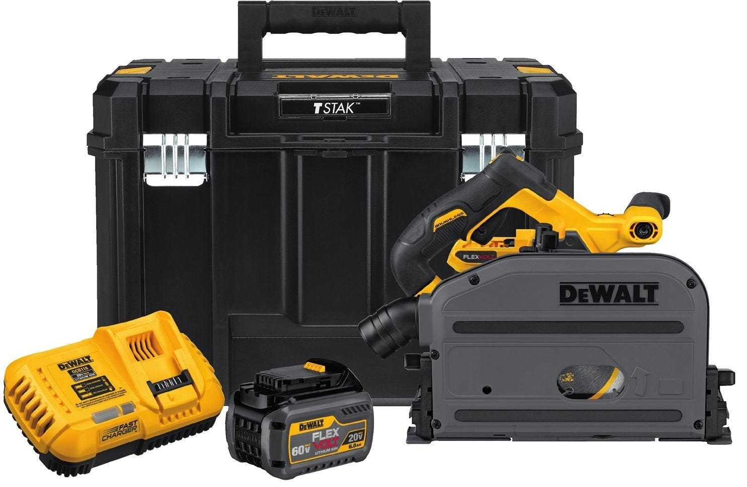DeWalt DCS520T1 60V Max 6-1/2-Inch Cordless FlexVolt Track Saw 6.0Ah Kit